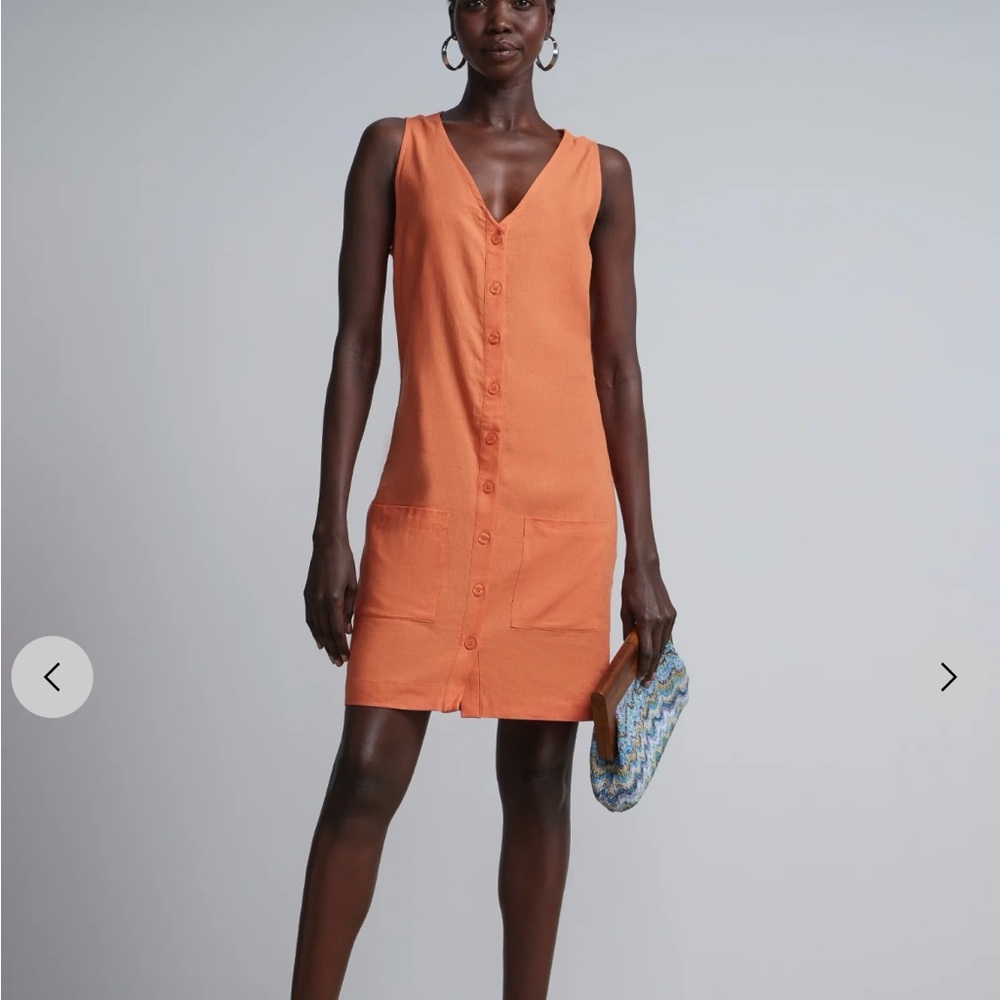 NWOT NY & Co Linen-Blend Shift Dress